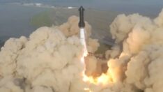 Dünyanın en güçlü roketi Starship fırlatıldı: Dev bir alev topuna döndü