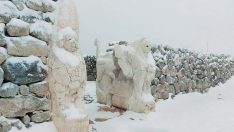 8 bin yıllık geçmişe sahip Hattuşa beyaza büründü