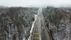 Bolu Dağı’nda kar manzarası nefes kesti