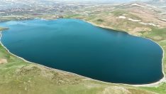 Kars’ta buz tutan gölün buzları çözüldü