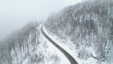 Kastamonu’nun ormanları beyaza büründü