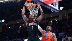 Oklahoma City Thunder’ı deplasmanda yenen Houston Rockets seriye bağladı