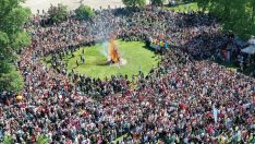 Edirne’de Kakava ateşi binlerce kişinin katılımıyla yakıldı