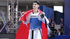 Milli tekvandocu Furkan Ubeyde Çamoğlu’dan Avrupa Şampiyonası’nda altın madalya