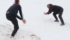 Palandöken yeniden beyaza büründü