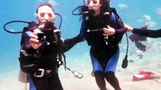 Suyun altında ‘Benimle evlenir misin?’ dedi