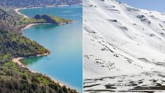 Van’da bir taraf bahar diğer taraf kar