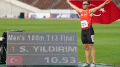 Görme engelli atlet Serkan Yıldırım, dünya rekoru kırdı