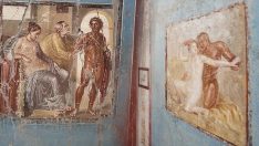 Antik evin duvarlarında erotik freskler bulundu