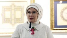 Emine Erdoğan, Çınar Uluslararası Kültür ve Sanat Derneği’nin karma sergisinin açılışını yaptı